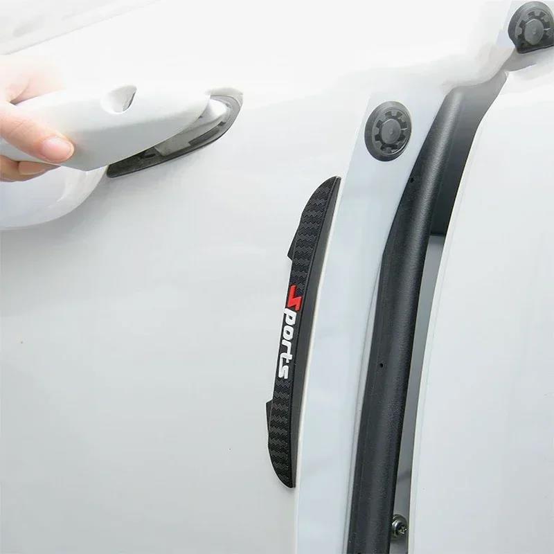 Car PVC Door Protectors Thickened Anti-scratch and Anti-bump Strip Sport Styling Body Decoration Rubber Exterior Parts 4PCS Interior Mirrors 6