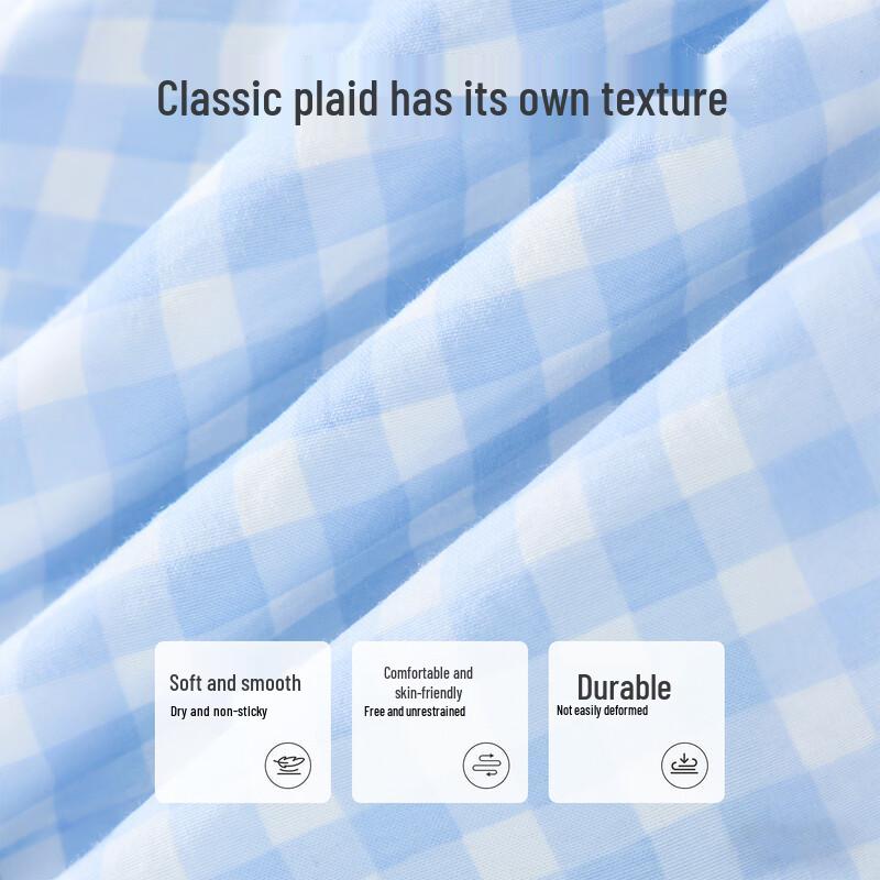 MINISO Women's Summer High-Waist Plaid Wide-Leg Pants