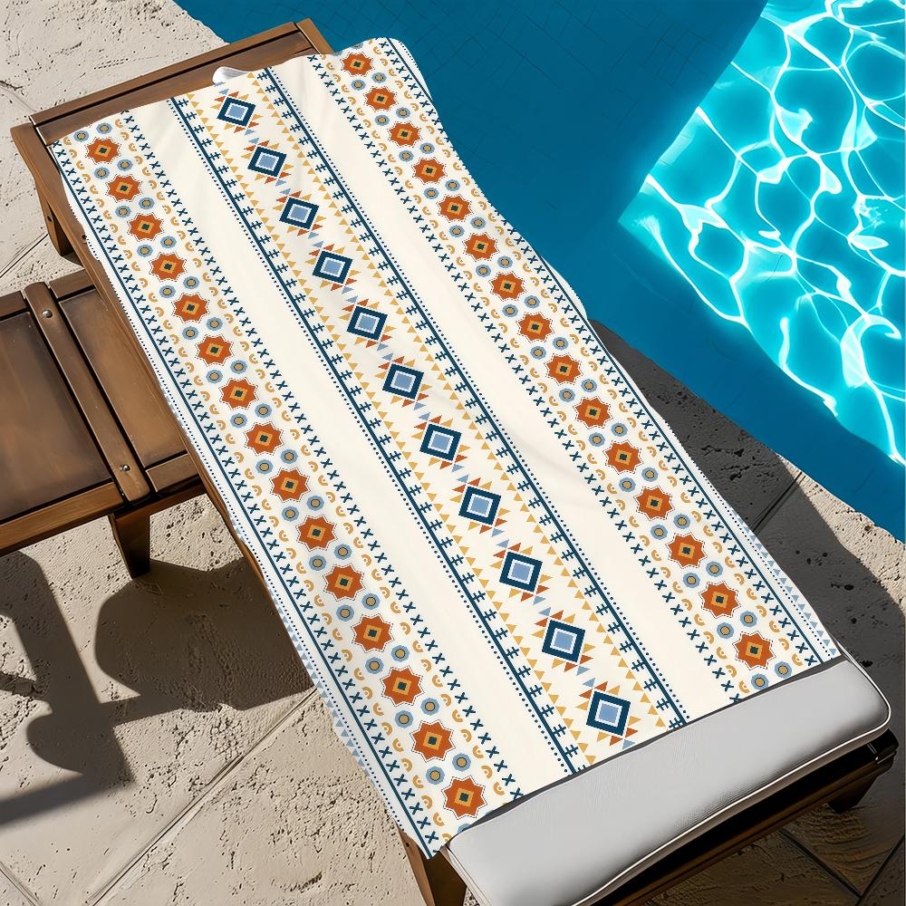 bohemian Geometric Modern Ethnic Style Towel Beach Towel Quick Dry Soft Pool Towels Gift for Travel Gym Shower Camping sports
