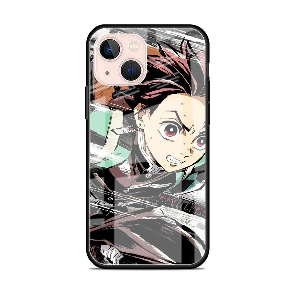 Demon Slayer Anime Glass Case For Apple iPhone 14 11 13 Pro 12 7 8 Plus SE 2022 XR X XS Max 6 6S Tempered Phone Cover