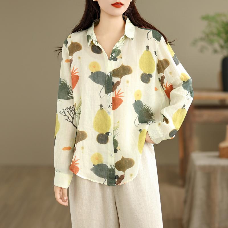 

Dimanaf 2025 Женская блузка Футболка Винтажная мода Повседневные свободные топы Базовые футболки L