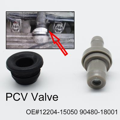 2 unids/set sello de ojal de válvula de ventilación PCV de motor de coche 12204-15050 90480-18001 para Toyota Corolla 1993-1997 1.6L 1.8L Celica Tracker