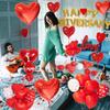 A4413 Red Heart Balloon for Christmas, Halloween, and Anniversary Celebrations.