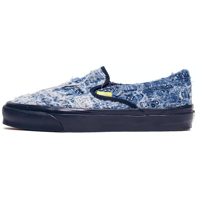 Vans Fdmtl X Vans Og Classic Slip On Lx 'Distressed Indigo' Sneakers VN0A45JK5WP