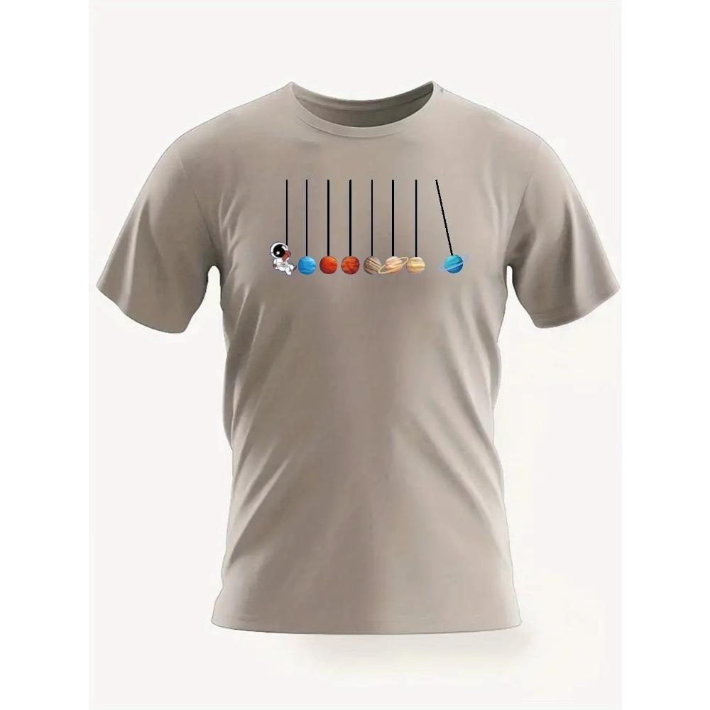 Astronaut Planet Men's Short Sleeve T-shirt Summer T-shirt Top