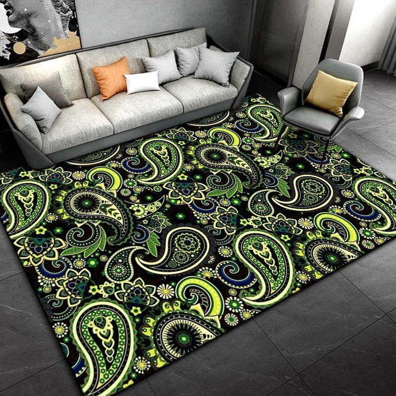 Paisley Carpet Geometric Vortex Rug Classic Floral Mat Modern Minimalist Living Room Mat Home Decoration Floor Rug Bedroom Decor