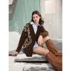 ELLE Women's Retro Embroidered V-Neck Knit Cardigan