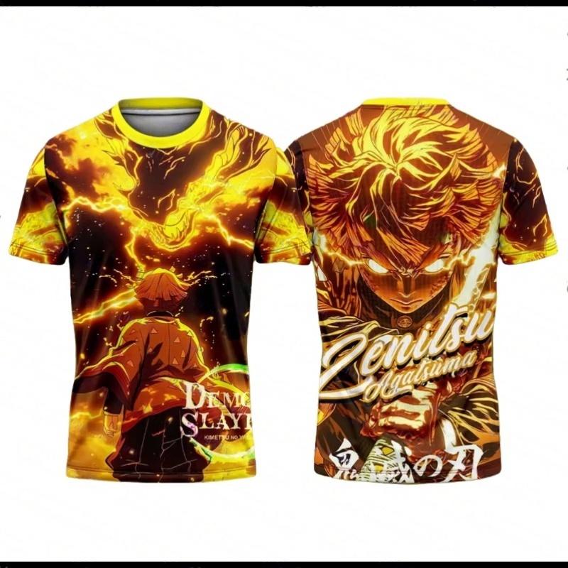 Bandai Anime Demon Slayer T-shirt Nezuko Kamado Stampa 3D T-shirt da Uomo Casual Streetwear Fan di Anime Basata Su