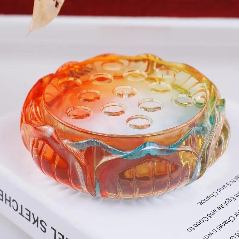 Namų dekoras Ornamentai Amatai Pasidaryk pats Lotoso formos smilkalų laikiklis Epoksidinės dervos liejimas Silikoninė forma