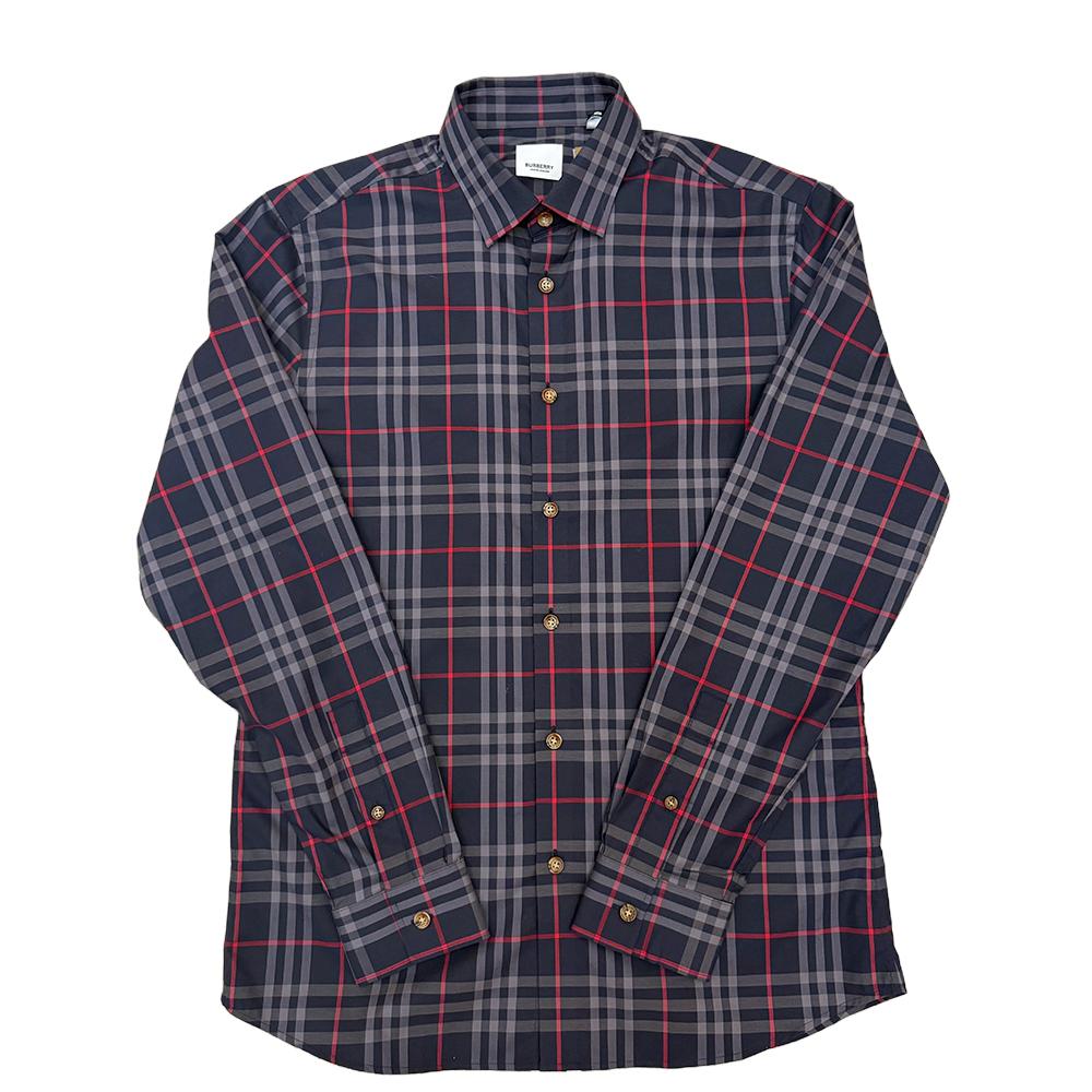 Burberry Shirts Men's Blue Lapel Moderate Other 80842961