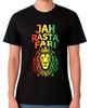 Jah Rasta Fari T-Shirt Reggae Mens Ladies Rastaman Lion Rastafarian Unisex Tee