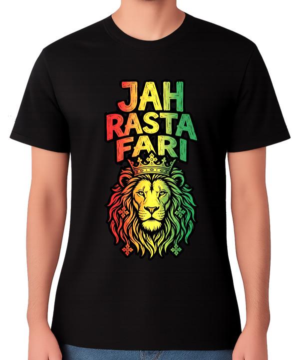 Jah Rasta Fari T-Shirt Reggae Mens Ladies Rastaman Lion Rastafarian Unisex Tee S