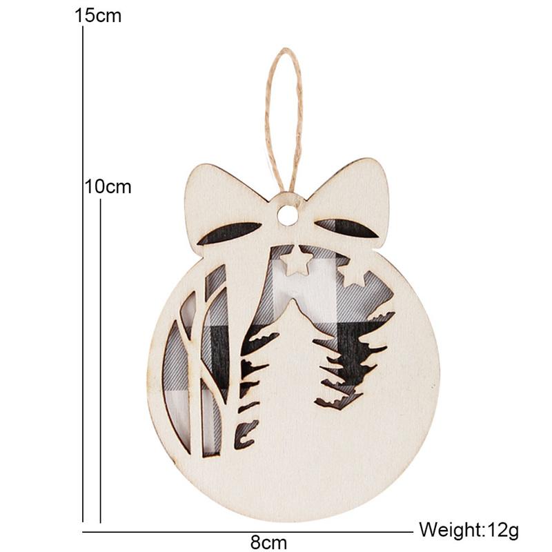 Door Hanging Wear-resistant Lightfast Holiday Decorations Christmas Decoration Pendant Wooden Clear Christmas Decoration Durable