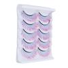 5pcs Colorful Eyelashes Dramatic Gradient Color False Eyelashes   3D  Ing Fake Eyelashes