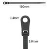 100PCS/SET Screw Hole Nylon Cable Ties Multipurpose Heavy Duty Self-locking Cord Ties Organizer Adjustable DIY Fastening Loop