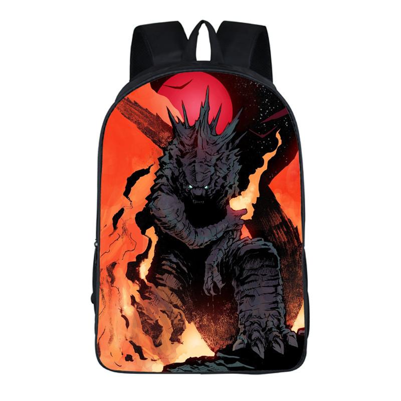 Strapazierfähiger 3D Godzilla King Of The Monsters Rucksack Kinder Schultasche mit klassischem Reiz