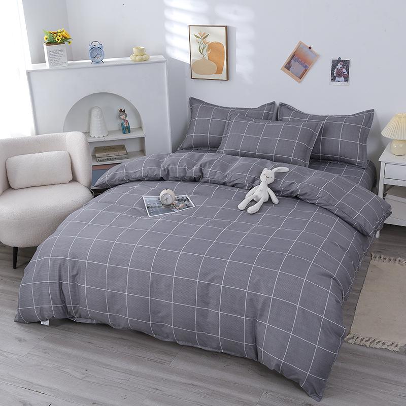 Washed Cotton Skin-Friendly Duvet Cover for Single/Double Bed - Simple & Fresh Design