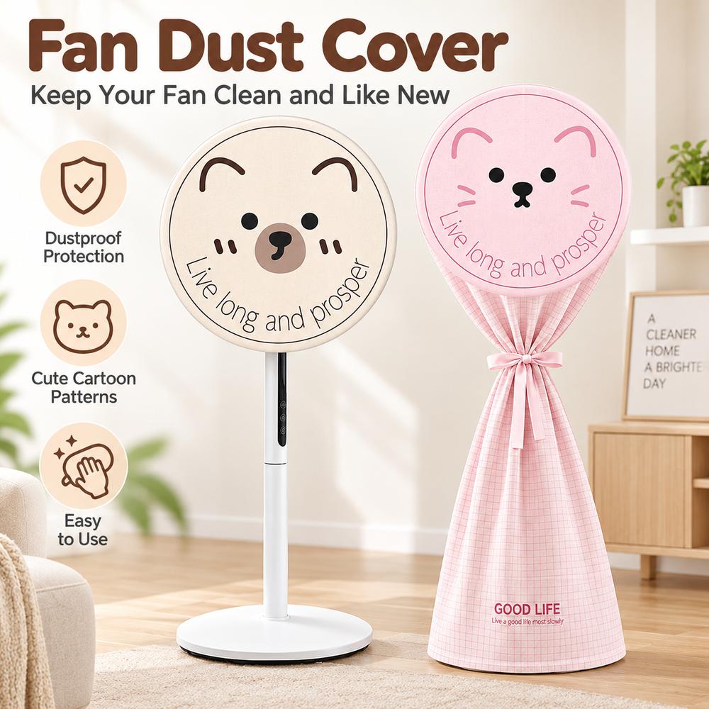 Dustproof Standing Electric Fan Cover Full Wrap Floor Fan Cover Fan Dust Cover  for Household Fans