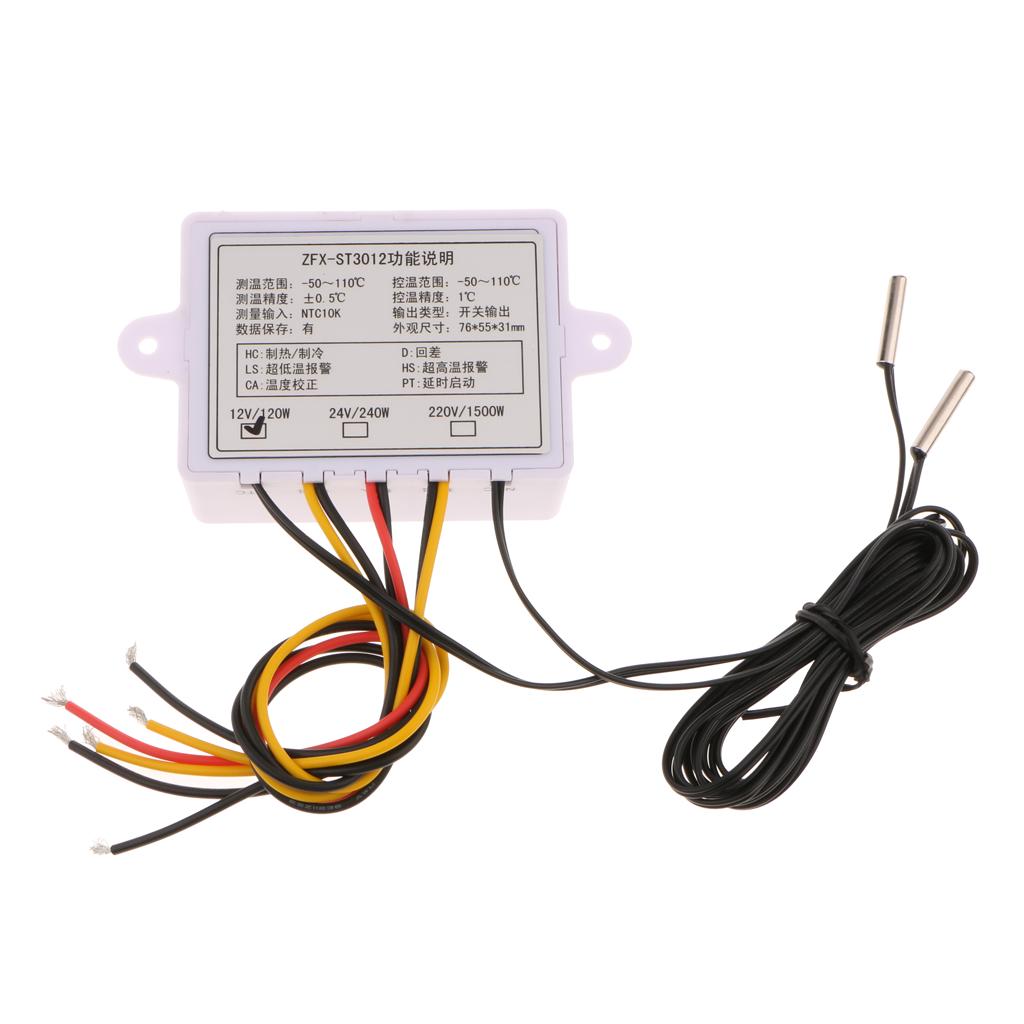 ZFX12 Microcomputer Intelligent Dual Digital Temperature Controller 12V