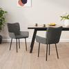 Vidaxl Dining Chairs, 2 Pcs, Dark Grey, Velvet