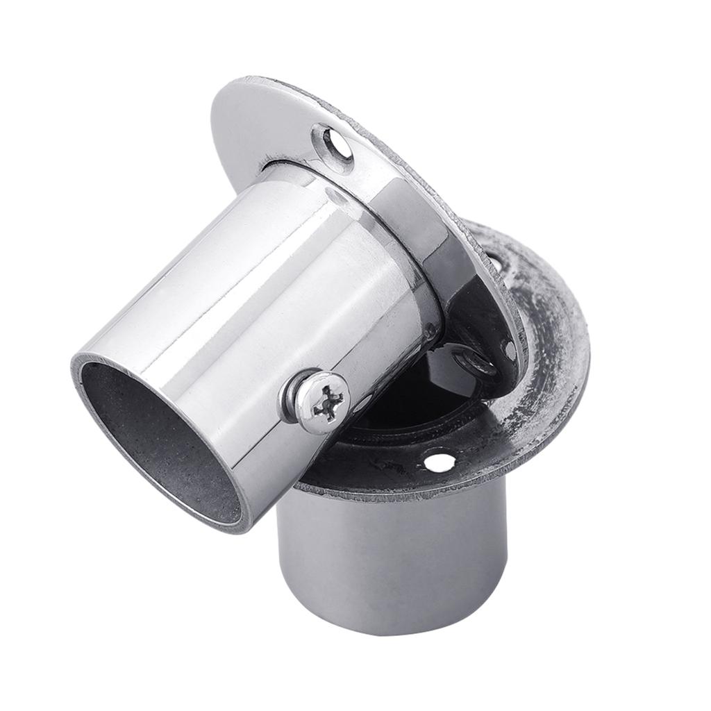 End Support Pole Steel Wardrobe Bracket Flange Rail Rod Pole Pc Socket End Support Stainless Steel Practical To Use
