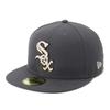 59FIFTY Cap MLB Chicago White Sox CWS Graphite Gray UNDER VISOR ONSPOTZ Exclusive and 5950 SOX Straight Flat Visor Stylish Streetwear Travel