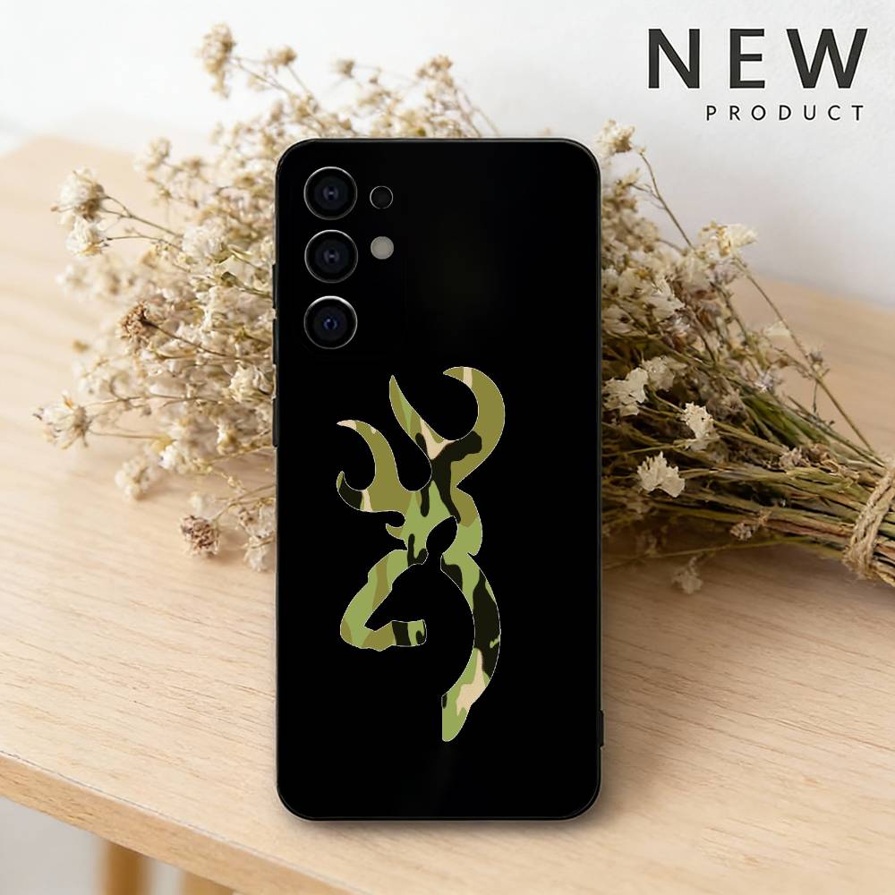 B-browning  phone Case For Samsung S26,25,24,21,22,23,30,20,Ultra,Plus,Fe,Lite Black Soft Cover