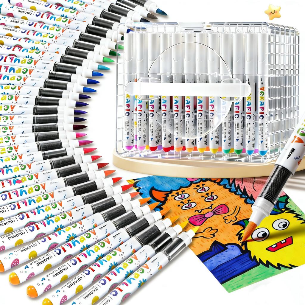 60/48/36/24 Colors Acrylic Color Markers Direct Liquid Paint Marker Pen DIY Drawing with Storage Box School Supplies Stationery