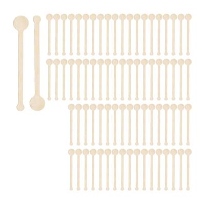 100Pieces User Friendly Wood Coffee Stirrers 150mm Length Beverage Mixing Sticks Wood Texture for Bars and Home Use