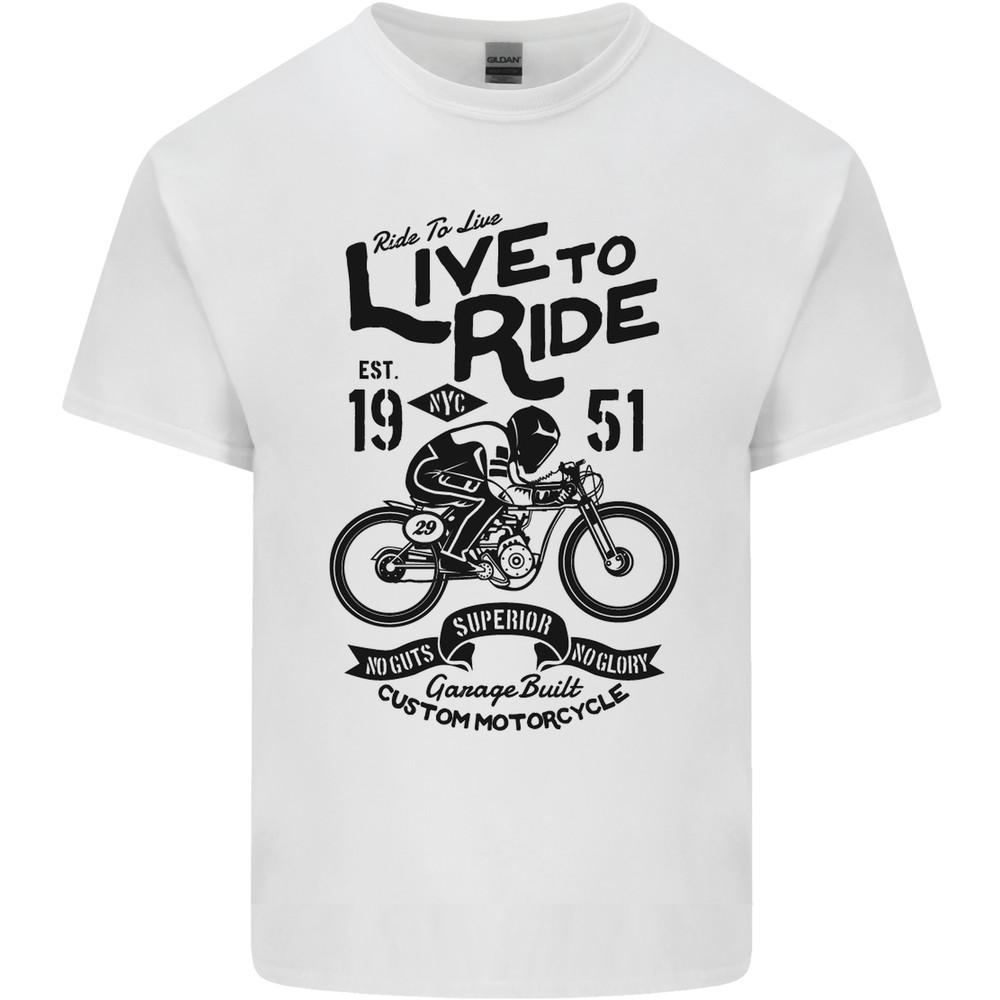 Live to Ride Motorbike Motorcycle Biker Mens Light Cotton T-Shirt Unisex T-Shirt XXXXL