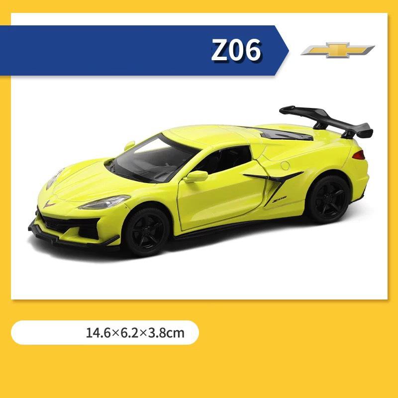 1/32 Chevrolet Corvette Z06 Supercar Alloy Model Car Toy Diecasts Casting Sound and Light Car Toys for Children Vehicle