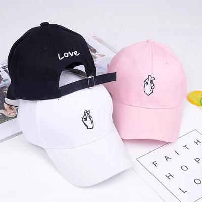 Pink Hat Men Women Baseball Cap HipHop Curved Snapback Love Finger Gesture Adjustable Baseball Cap Summer Sunhat