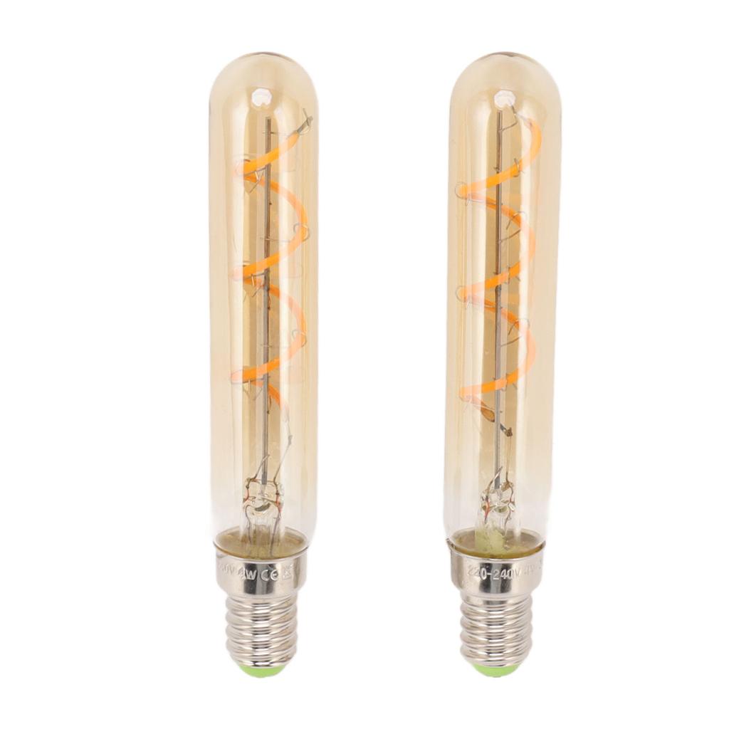 2 PCS E14 LED Light Bulb 3w Golden Tubular Bulb for Pendant Wall Scones Tube Light Bulbs Desk Lamp