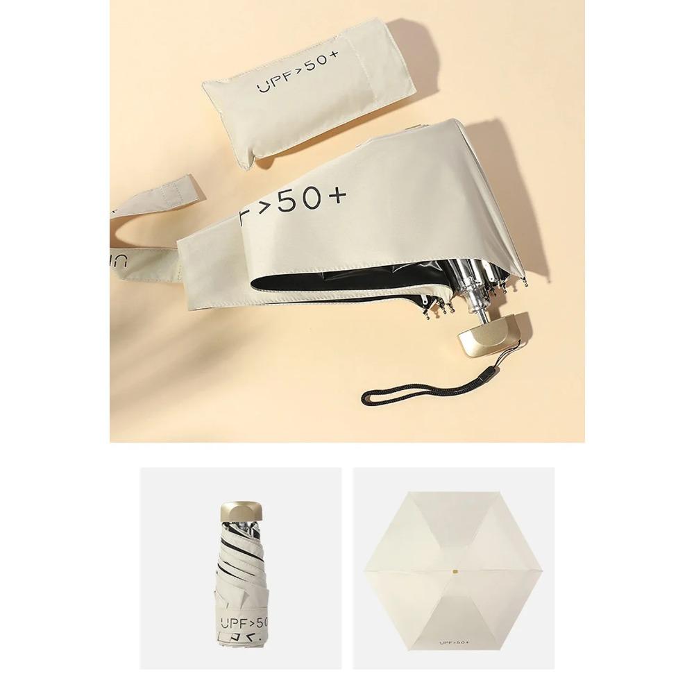 Compact & Fashionable Mini Sun Umbrella, Offers UV Protection - Durable 6-Bone Design, Built To Last with Prime Materials