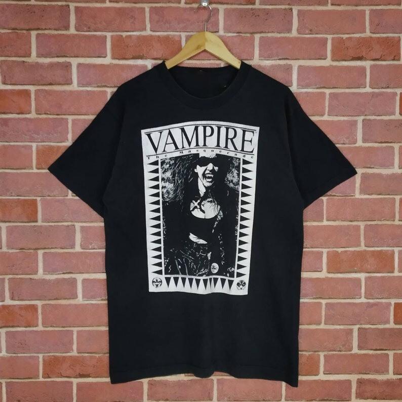 Винтажная футболка 90-х Vampire The Masquerade Игроки Хоррор Футболка Унисекс XL