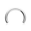 Titanium Horseshoe Bar With Internal Thread - Silver - Tcz-024 1.2/8