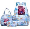 3Pcs/set Anime Demon Hunters Printed Backpack Handbag Pencil Case for Teenager Student Bookbag Schoolbag Women Large Capacity Waterproof Bag