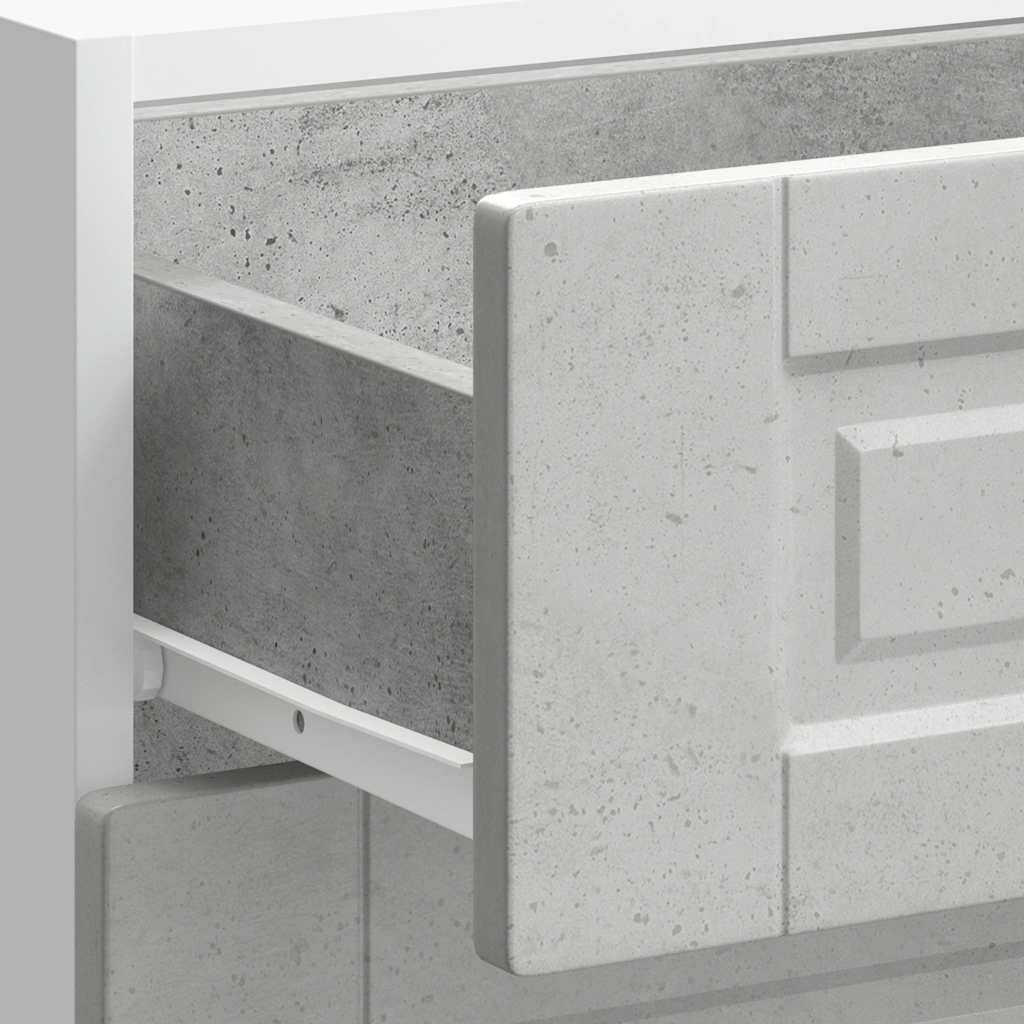 Porto Kitchen Base Cabinet Concrete Grey Particleboard
