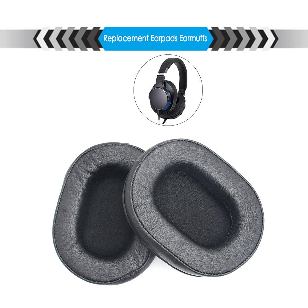 1 Pair Ear Pads Protein Leather Earpads 