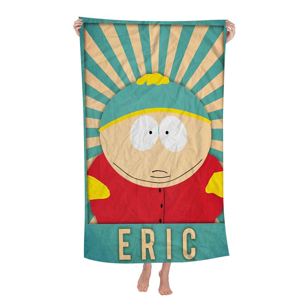 South Cartoon Parke Microfiber Beach Towel Absorbent Quick Dry Soft Yoga Swimming Resort Mountain Climbing Towel
