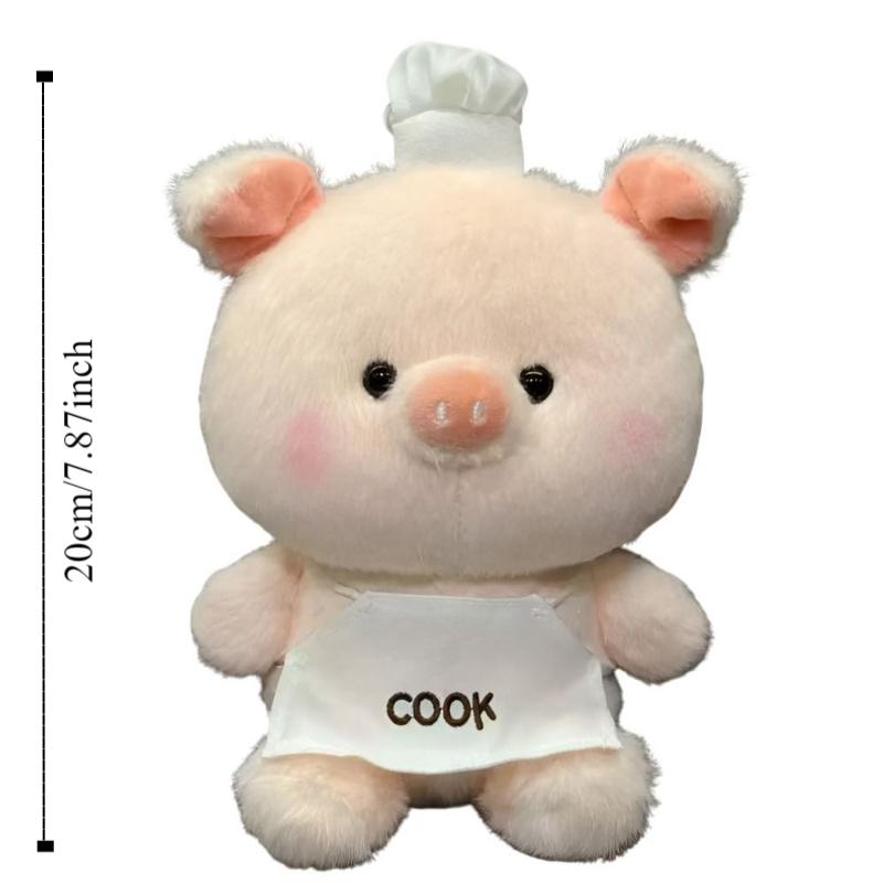 Pink Pig Little Bear Plush Toy Cute Chef Series Animal Duck Doll  Kids Birthday Christmas
