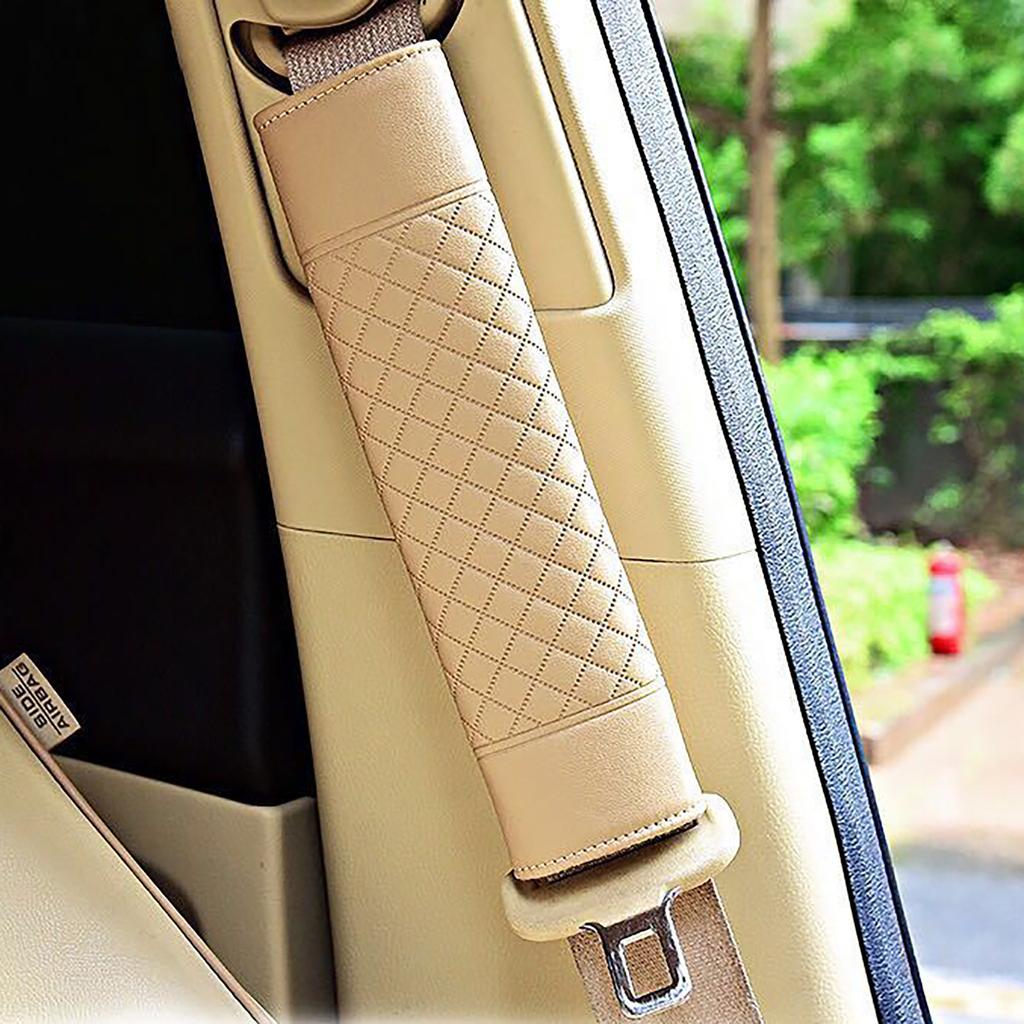 Buy 2X Nismo Red Leather Memory foam Car Seat Belt Covers Shoulder Pads