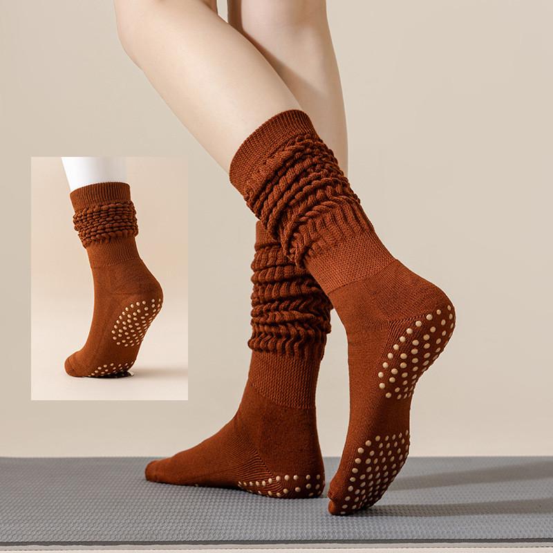 Damen Gestrickte Stulpen Schützer Lange Socken Damen Fitness Tanz Pilates Yoga Socken