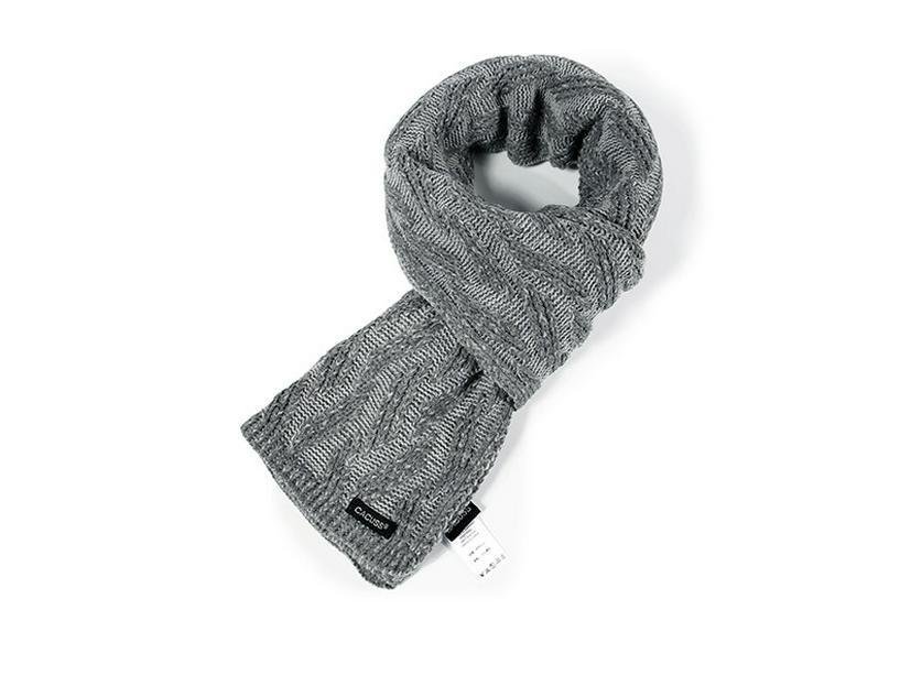 Modny męski szalik z grubej dzianiny wełnianej na jesień/zimę 2020.