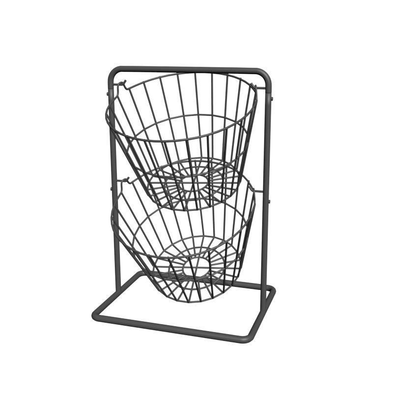 Household kitchen rack Floor-to-ceiling multi-functional storage rack Cabinet countertop Onion, ginger, garlic storage basket Vegetable rack