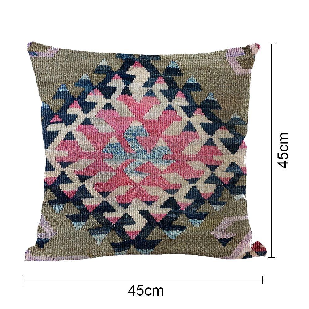 Geometría Hogar Sala de Estar Sofá Decoración Funda de Cojín Patrones Bohemios Funda de Almohada Funda de Almohada Funda de Almohada de Lino