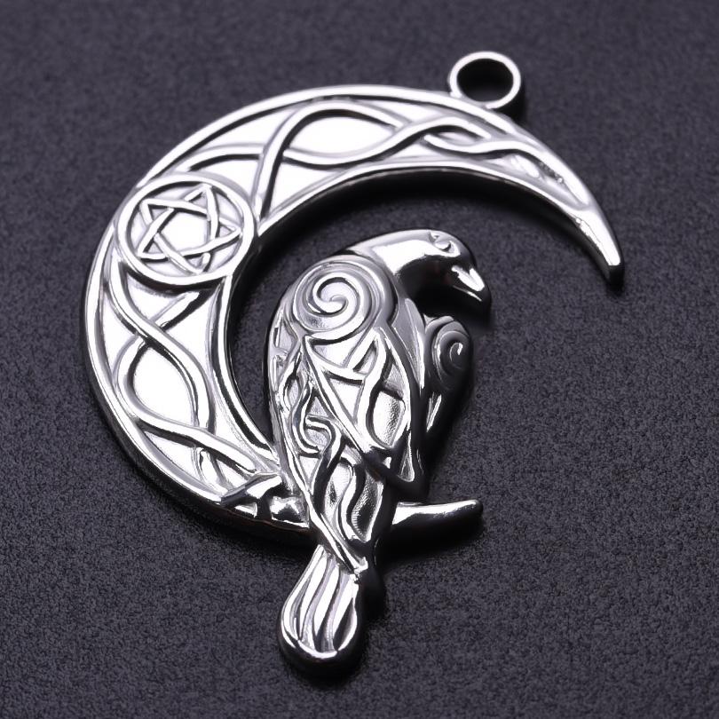 5 Stück/Los Steampunk Anhänger Edelstahl Fledermaus Totenkopf Kopf Krähe Hexen Knoten Anhänger Für Schmuckherstellung Zubehör Halloween Anhänger