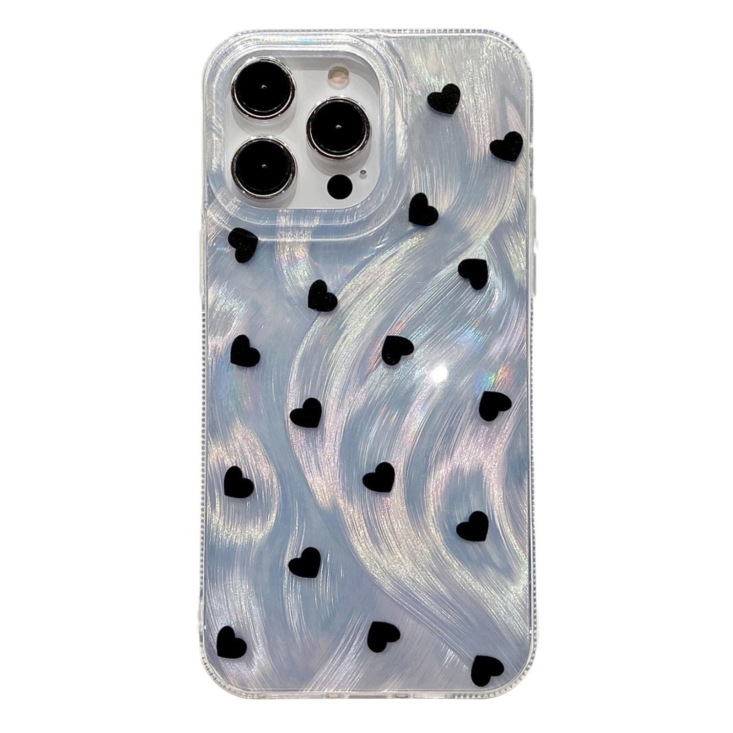 

Чехол для iPhone 16 Pro Max Текстура перьевой пряжи Узор Любовь Жесткая ПК Задняя крышка для телефона A