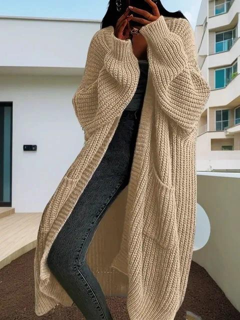 New long lazy wind sweater women's autumn and winter loose and versatile long-sleeved knitted cardigan jacket buttons 13 colors
