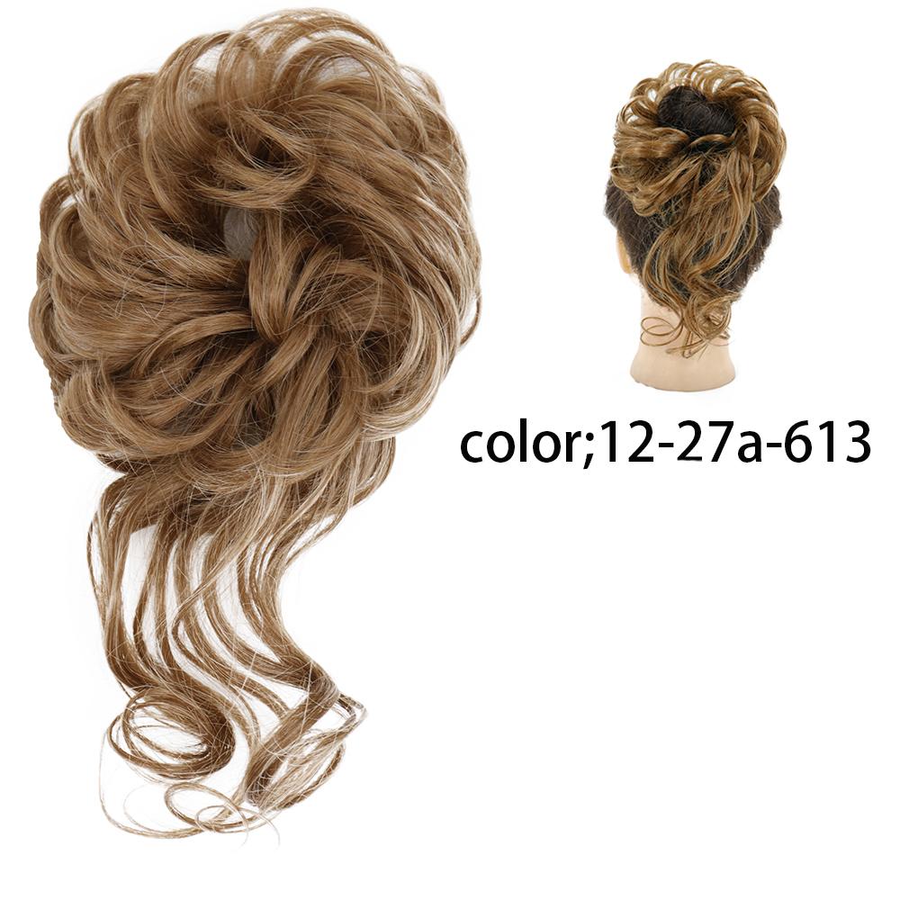 

MISSQUEEN Женская мода Беспорядочный вьющийся шиньон Синтетическое волокно Шиньон Вьющиеся волосы Пучок Шиньон для женщин Свадебная вечеринка Косплей Повседневная одежда